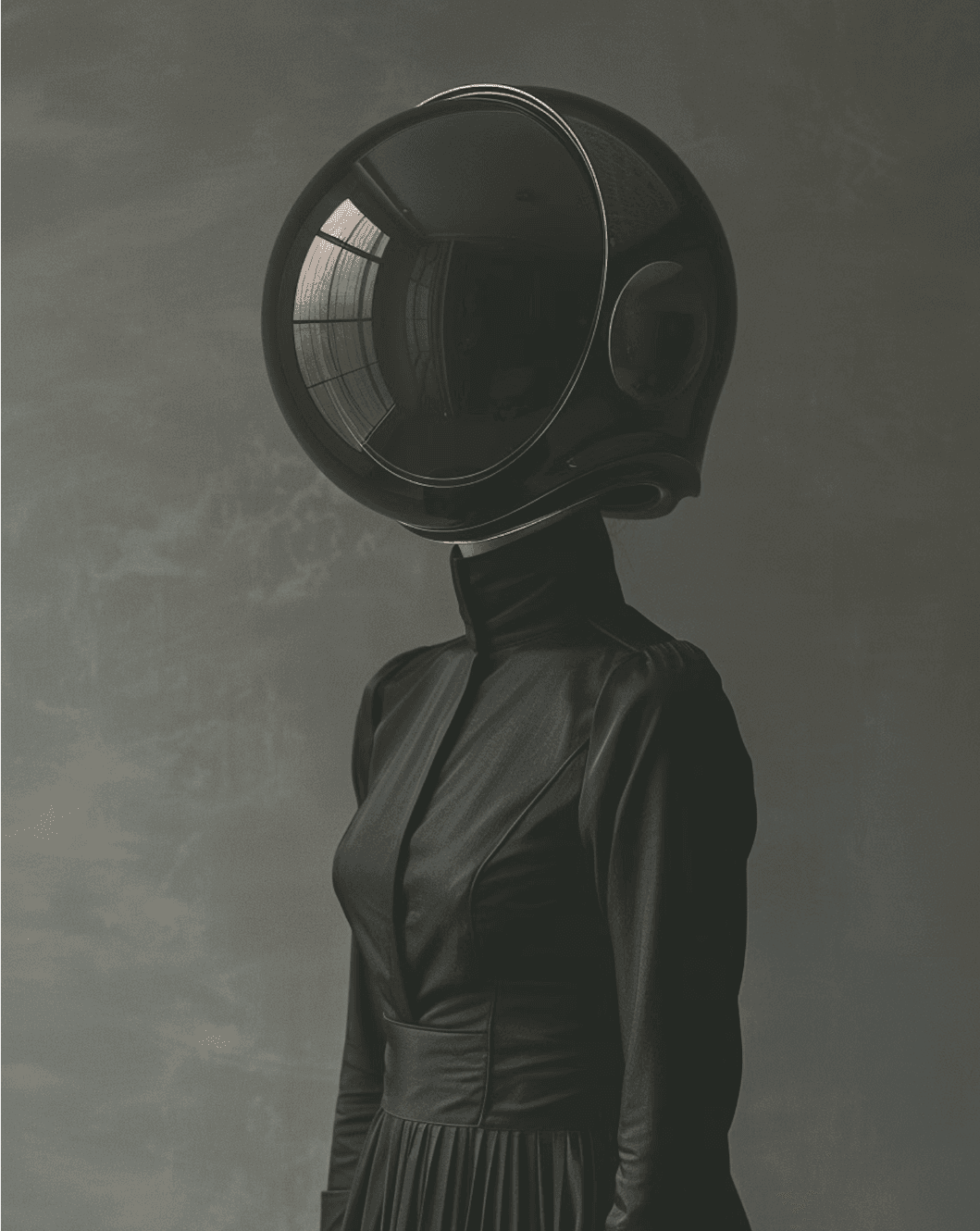 Soft-toned portrait with muted grey tones