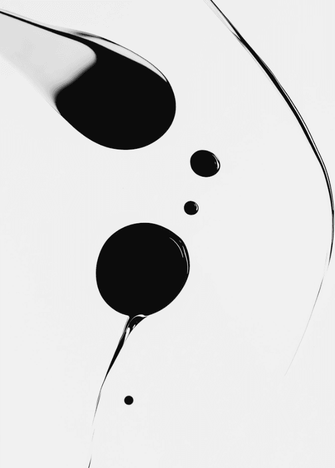 Minimalist black circle on white background, abstract visual
